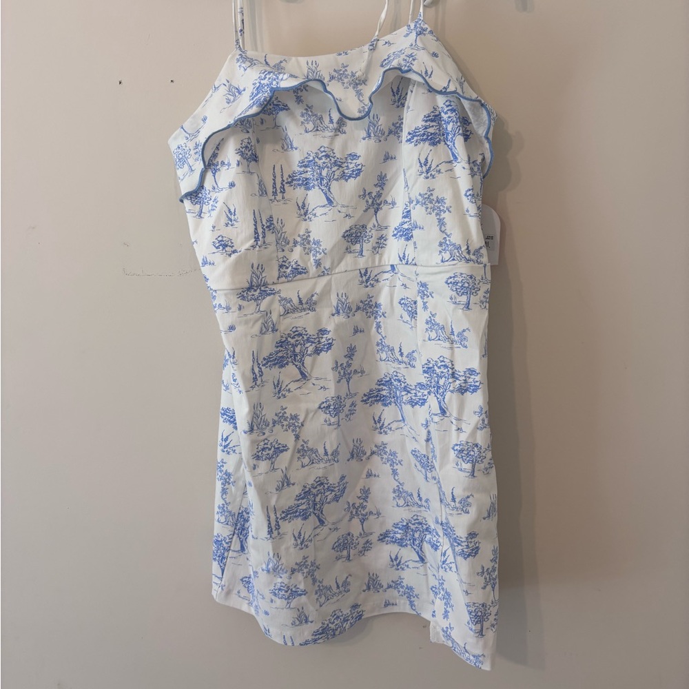 ARULA Blue and White Mini Dress